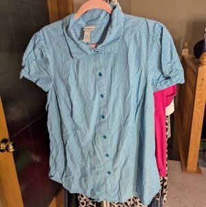 Venezia Short sleeve button up blouse 14/16